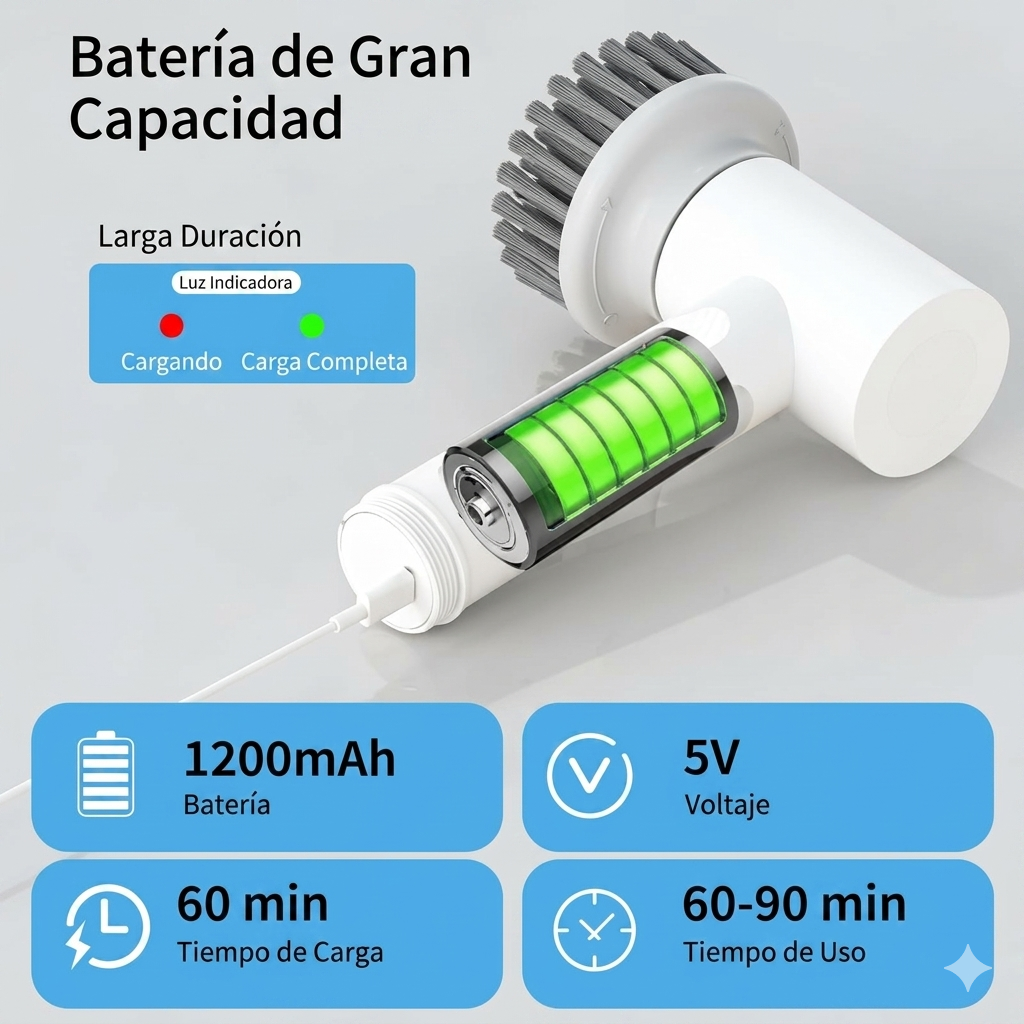 ScrubPro™ - Cepillo Eléctrico Giratorio 5-en-1 (Multifunción)